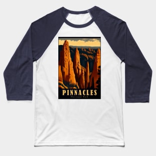 Pinnacles National Park Travel Poster Baseball T-Shirt